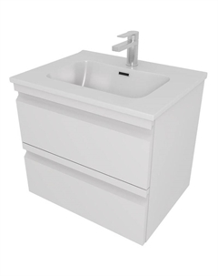 Тумба с раковиной Вега 60 AQ77060-MW подвесная Белая матовая Aquatek