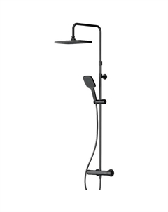 Душевая система Func F078F422 с термостатом Черная матовая Am.pm.