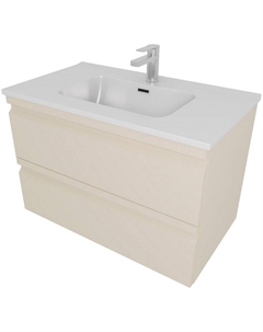 Тумба с раковиной Вега 80 AQ77080-LC подвесная Капучино светлый Aquatek