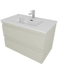 Тумба с раковиной Вега 80 AQ77080-GS подвесная Шалфей зеленый Aquatek