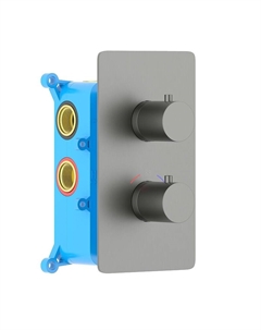 Смеситель для душа Европа AQ1393BGM с термостатом цвет Оружейная сталь Aquatek