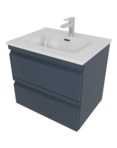 Тумба с раковиной Вега 60 AQ77060-MG подвесная Серая матовая Aquatek