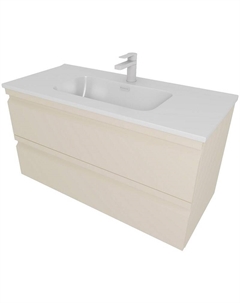 Тумба с раковиной Вега 100 AQ77100-LC подвесная Капучино светлый Aquatek