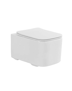 Унитаз Квадро AQ1515T-00 подвесной цвет Белый с сиденьем Микролифт Aquatek