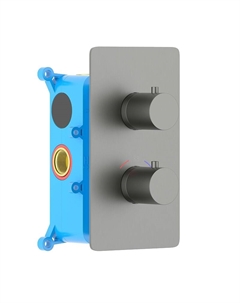 Смеситель для душа Европа AQ1392BGM с термостатом цвет Оружейная сталь Aquatek