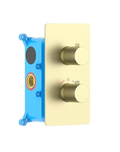 Смеситель для душа Европа AQ1391BG с термостатом цвет Золото шлифованное Aquatek