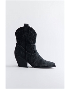 Ботинки-казаки из денима с вареным эффектом Befree