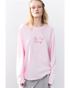 Лонгслив хлопковый с принтом Befree