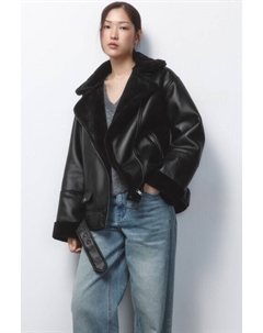 Куртка-дубленка удлиненная с отделкой под мех Befree