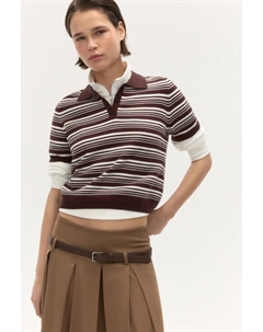 Джемпер-поло вязаный в полоску Befree