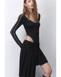 Боди-лонгслив с контрастными швами Befree