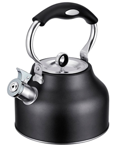 Чайник для плиты inox Linea TEA, 2.5 л, со свистком, черный/серый металлик (93-TEA-49) Regent