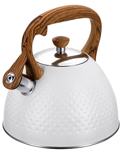 Чайник для плиты inox Linea TEA, 2.8 л, со свистком, белый/коричневый (93-TEA-46) Regent