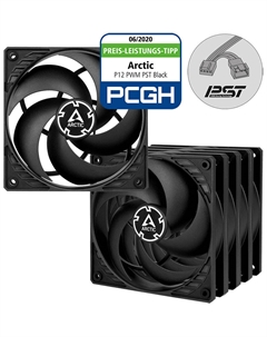 Вентилятор для корпуса Arctic P12 PWM PST black/black 5x120mm (ACFAN00137A)