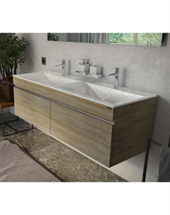 Тумба под раковину без столешницы Pulsus 140 подвесная, дуб сонома Velvex