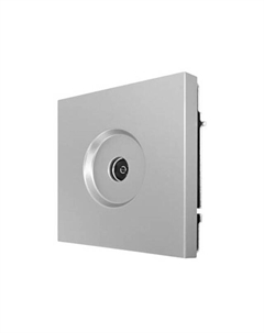 Розетка телевизионная Zima проходная серый матовый Lezard