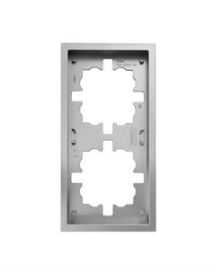 Рамка 2 поста Zima универсальная серый матовый Lezard