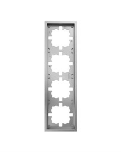 Рамка 4 поста Zima универсальная серый матовый Lezard