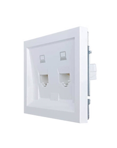 Розетка компьютерная 2 поста Zima белый Lezard