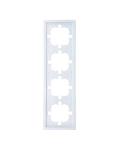 Рамка 4 поста Zima универсальная белая Lezard