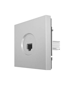 Розетка компьютерная 1 пост Zima серый матовый Lezard