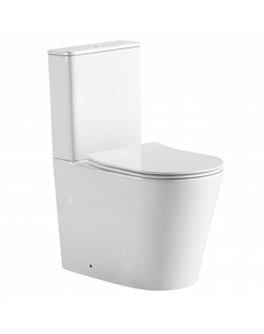 Унитаз-компакт Bequem AC1112T безободковый, белый, смыв торнадо Abber