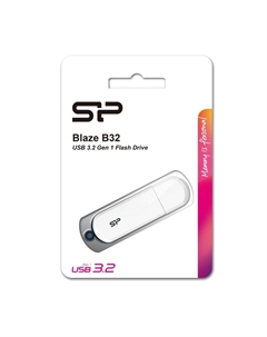 Флешка 256Gb USB 3.2 Blaze B32, белый (SP256GBUF3B32V1W) Silicon power
