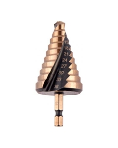 Сверло ступенчатое ⌀9-36, P6M5, по металлу, Special, 1шт. (101-057) Monogram