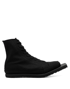 Высокие ботинки на шнуровке, черный Yohji yamamoto