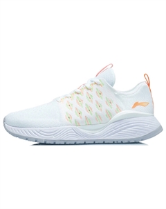 Мягкие женские туфли Lifestyle с низким верхом, стандартные, белые/флуоресцентные, абрикосово-оранжевые Li-ning