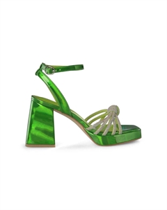 Босоножки на платформе NUDO PEDRERÍA, светло-зеленый Alma en pena.