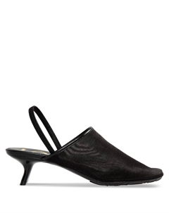 Мюли Petal 45 с ремешком на пятке, черный Loewe