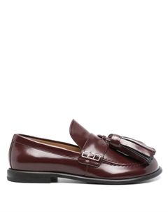 Кожаные мокасины с кисточками, коричневый Jw anderson