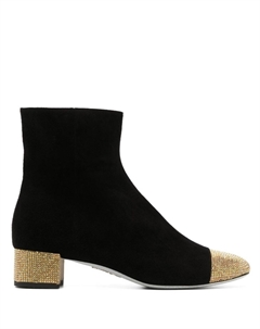 René Caovilla ботильоны со стразами, черный Rene caovilla