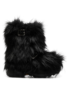 Ботинки с искусственным мехом, черный Sacai