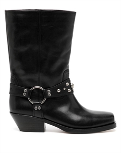 Ботинки с отделкой из овчины, черный Isabel marant