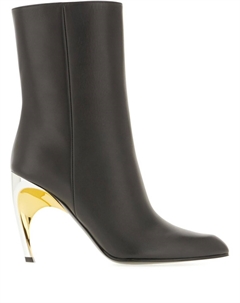 95 мм кожаные ботинки по щиколотку, черный Alexander mcqueen