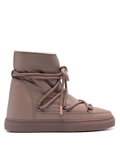 Женские ботинки высокие на шнуровке, коричневый Inuikii