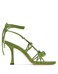 Босоножки с ремешками Jemma, 90 мм, зеленые Jimmy choo