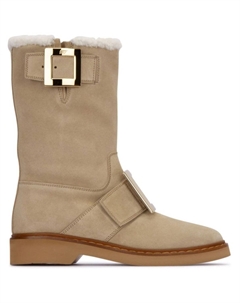 Сапоги с пряжками, нейтральный цвет Roger vivier