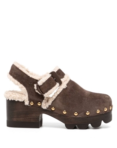 Овчинные сабо, коричневый Tory burch