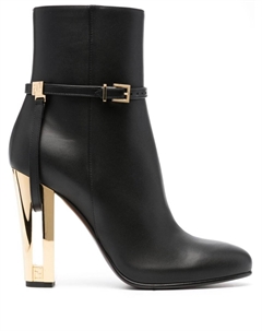 Delfina 105мм кожа Сапоги, черный Fendi