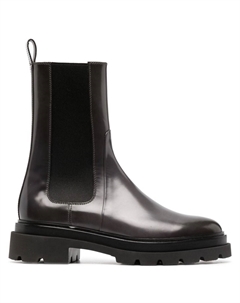 Лакированные ботинки челси, серый Santoni