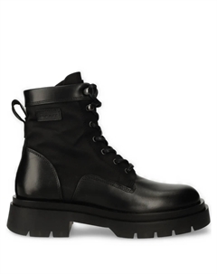 Женские ботинки из кожи комбинированные, черный Gant