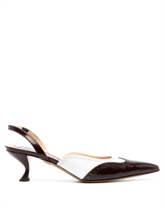 Туфли с брогированием и ремешком на пятке, красный Thom browne