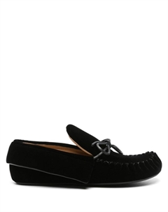 Бархатные мокасины с застежкой-лентой, черный Jw anderson