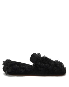 Слиперы из овчины с закругленным носком, черный Jil sander