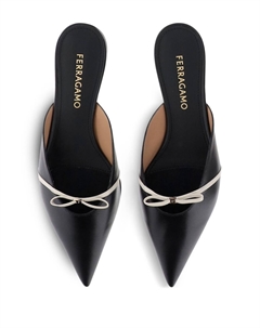 Мюли с бантом, черный Ferragamo