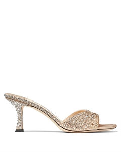 Атласные мюли Skye 70, золотистый Jimmy choo