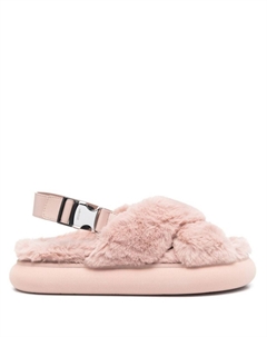 Слиперы с отделкой из овчины, розовый Moncler